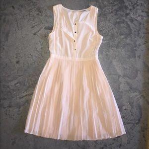 Madewell Blush Pleated Silk dress